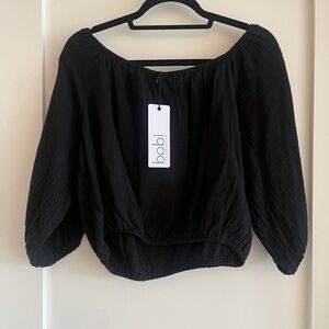 Bobi Black Blouse Elegant Top